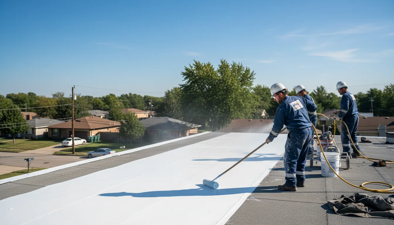 Commercial roof coating in Dow City, IA near me